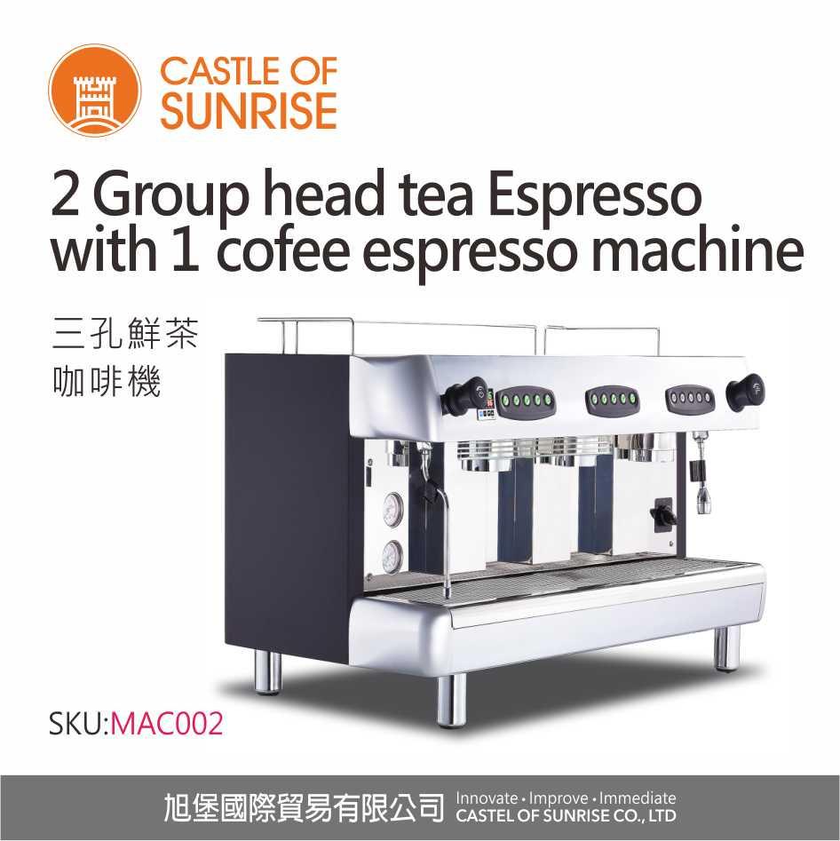 2 Group head tea Espresso  with 1 cofee espresso machine