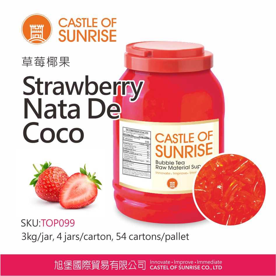 Strawberry Nata De Coco Jelly